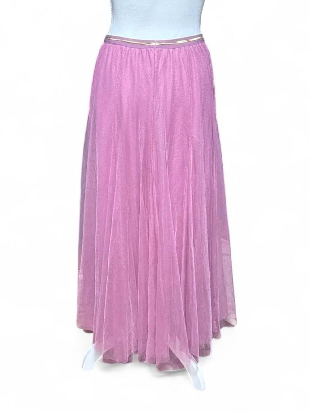 Pink Layered Tulle Maxi Skirt Women’s S Fairy Balletcore Mesh A Line Flowy - Picture 5 of 7